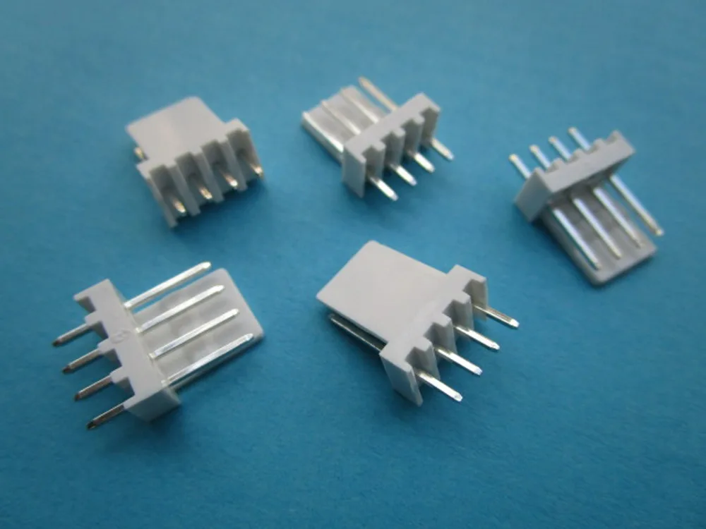 60 Pcs 2510 Pitch 2.54mm 4 Pin Male Plug Connector Straight-pin | Обустройство дома