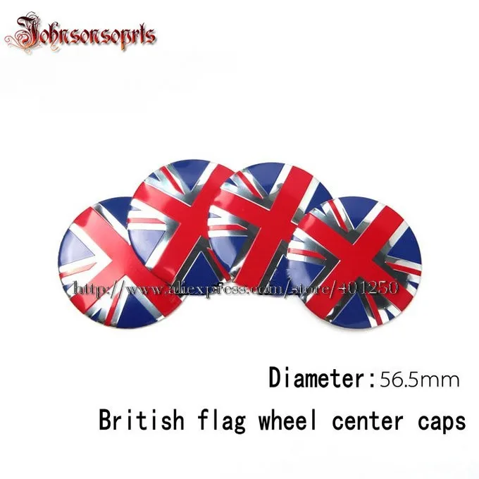 

4X Italy Germany France United kingdom Wheel Center Hub Cover caps aluminum wheel cover sticker 56.5mm car-styling