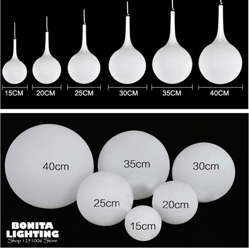 Простые современные подвесные лампы Стеклянные Белые светильники для