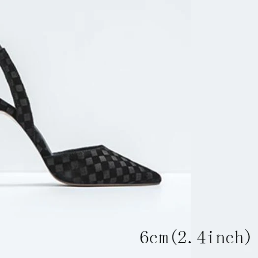 black 6cm Роскошная обувь; женские дизайнерские туфли на низком каблуке; туфли-лодочки на высоком каблуке-шпильке; модные босоножки из натуральной кожи с закрытым носком; 11 размеров - Цвет: black 6cm