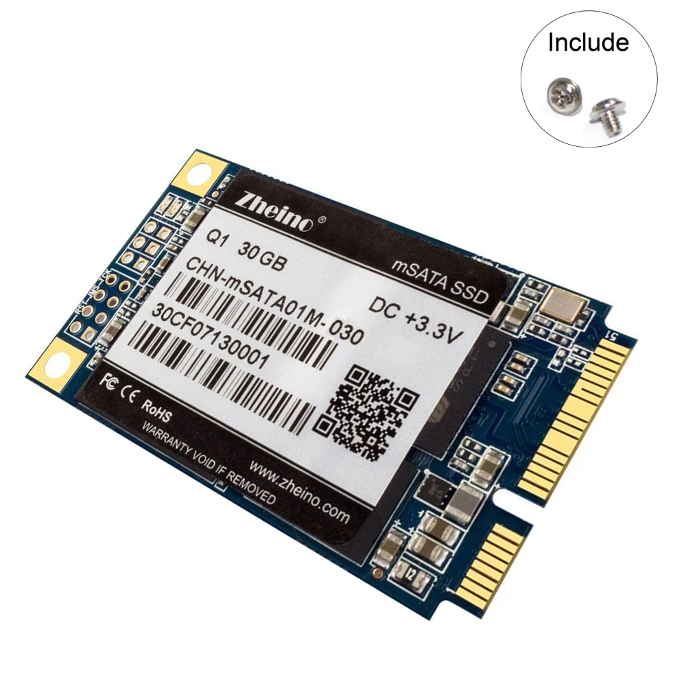 Zheino Q1 mSATA 30 GB SSD mSATA3 6 ГБ/сек. Internal Solid State Drive 2D MLC не TLC флэш-устройства хранения