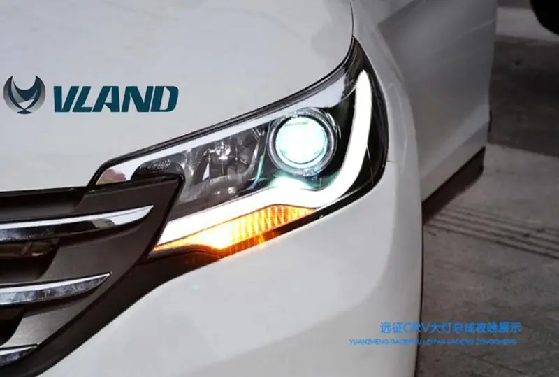 VLAND factory for Car Head lamp CRV LED Headlight 2012 2013 2014 light with Angel Eyes Light Bar DRL | Автомобили и мотоциклы