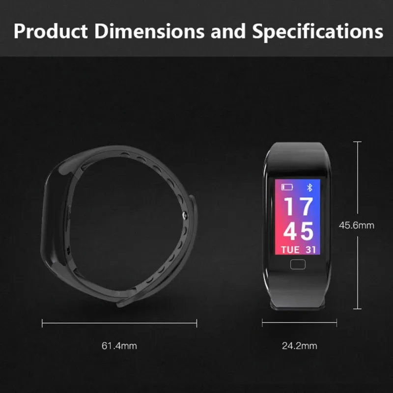 Smart Wristband Fitness Bracelet Health Monitor BLE4.0 Watch Sport Band | Электроника