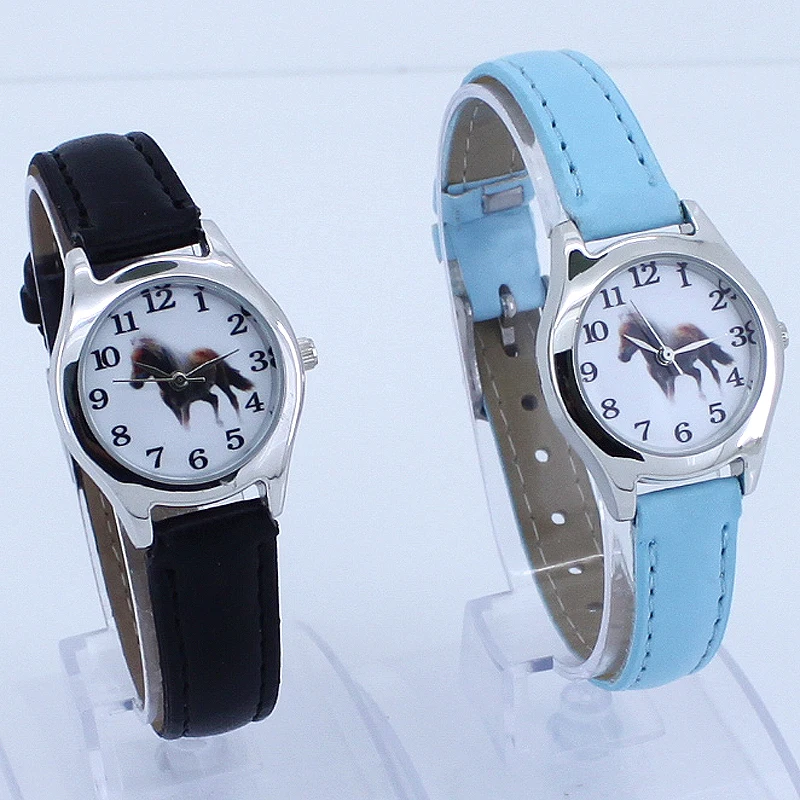 10 шт./лот часы с мультяшным принтом милые детские для мальчиков и девочек