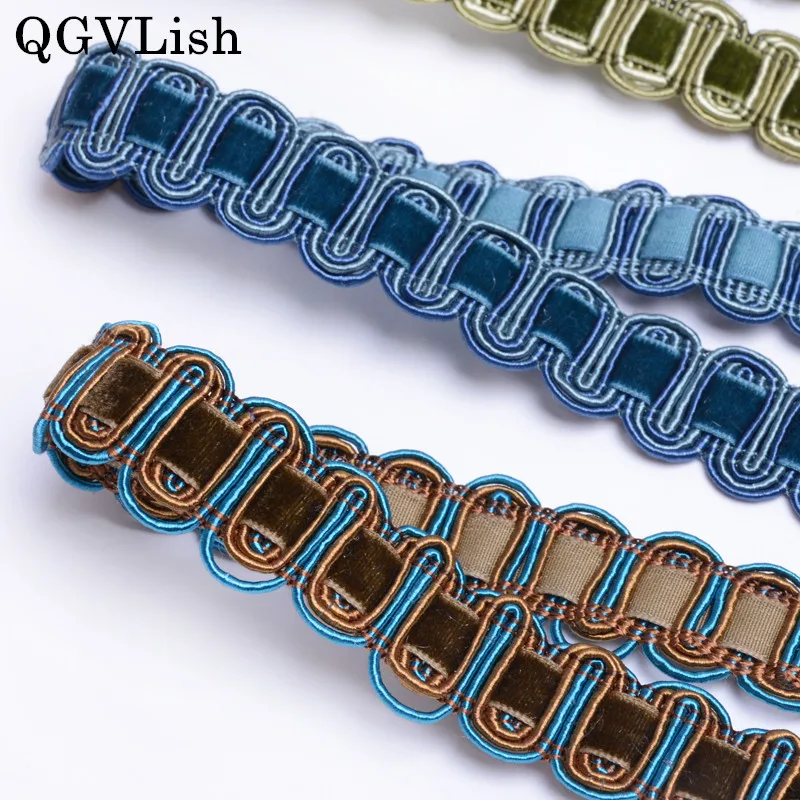 QGVLish 12 м/лот 2 5 см широкий занавес Кружева Планки пояса ленты DIY шитье диван