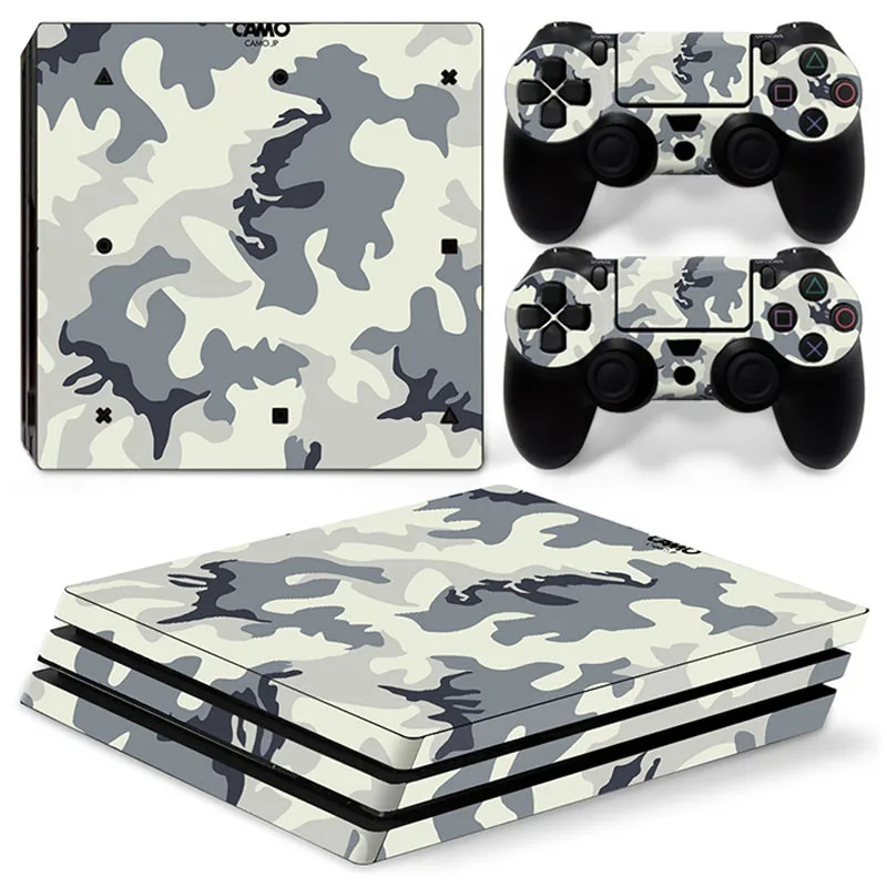 4 Камуфляжная Водонепроницаемая Виниловая наклейка для консоли PS4 Pro+ 2 контроллера, наклейка для sony Playstation 4 Pro, защитная игровая наклейка - Цвет: 4