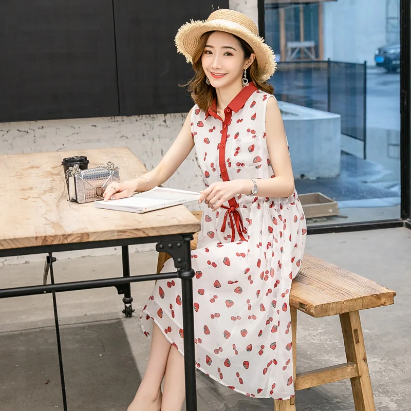 2019 Новое поступление платье для беременных женские летние Милые шифоновые