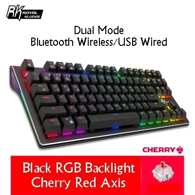 Бежевый Royal Kludge RK G87 двойной режим Bluetooth беспроводной/USB Проводная RGB подсветка перезаряжаемая Механическая игровая клавиатура RK/Cherry Axis - Цвет: Бежевый