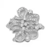 Высокое качество Jewelry аксессуары 925 пробы серебряный камень циркон 3 ряда Ленточки Цепочки и ожерелья Подвеска Разъемы SLJQ-CZ017