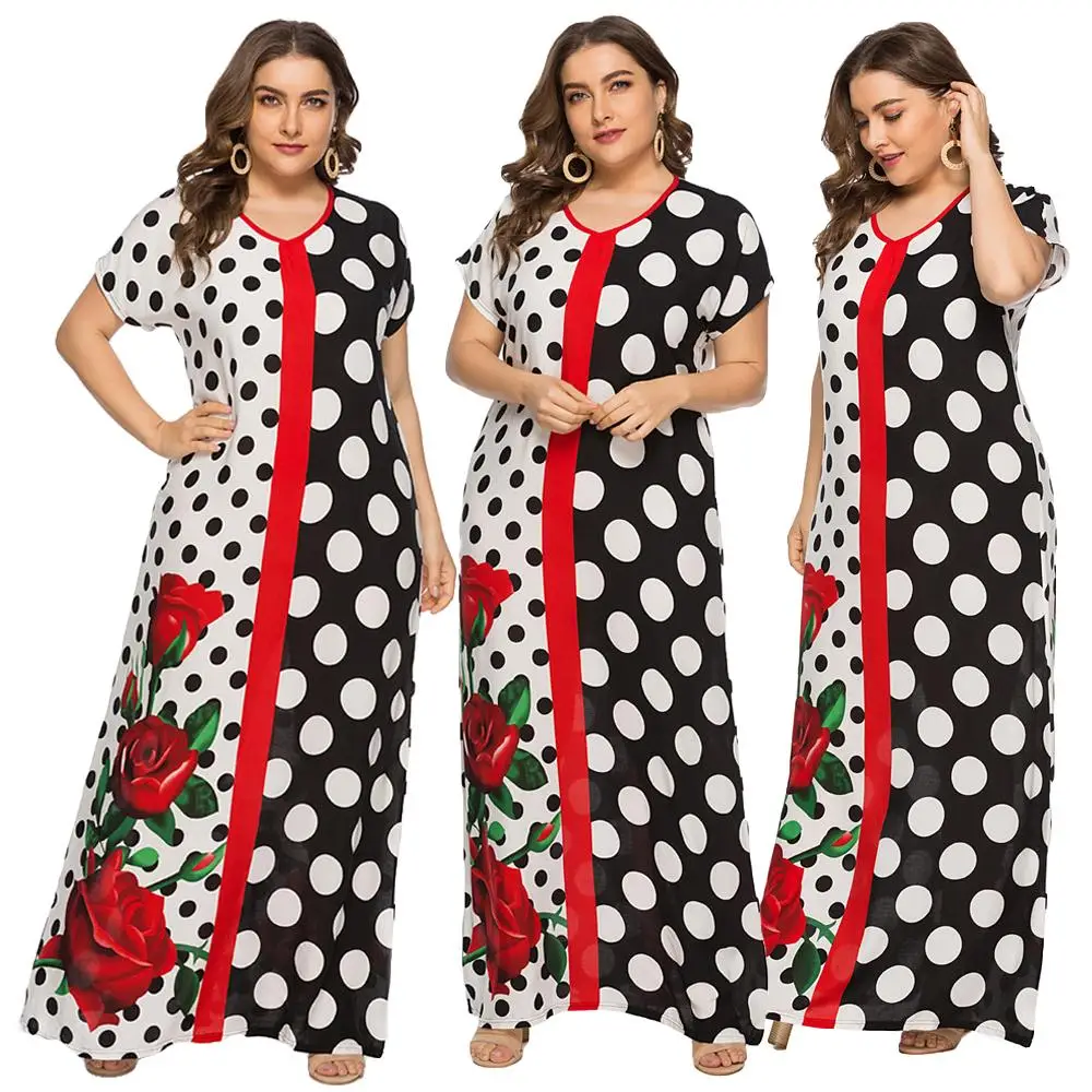 Мусульманское женское летнее длинное платье с принтом абайя исламский кафтан