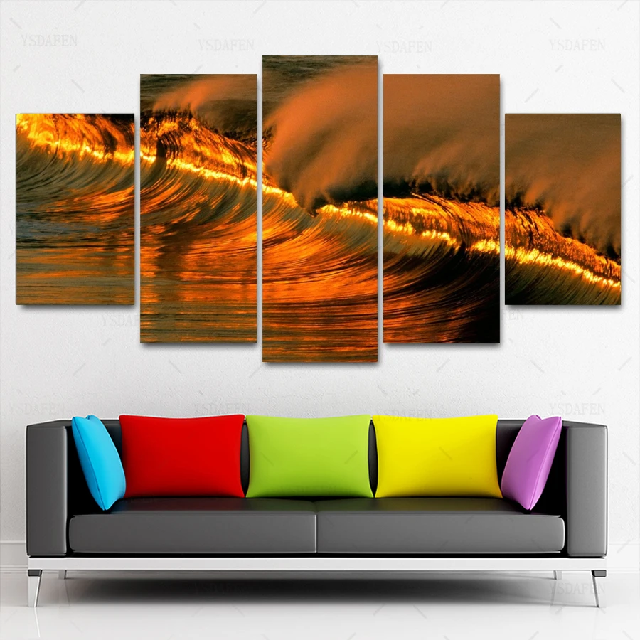 

HD print olieverf Film modulaire foto Scenery poster kind room decor woondecoratie 5 stks canvas art z405
