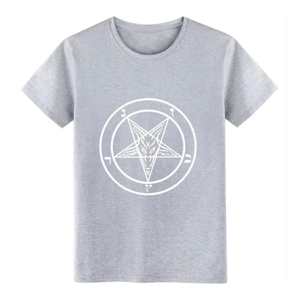pentagram baphomet t shirt Printing Short Sleeve S-3xl Normal Cute Comical Spring Autumn Family | Мужская одежда