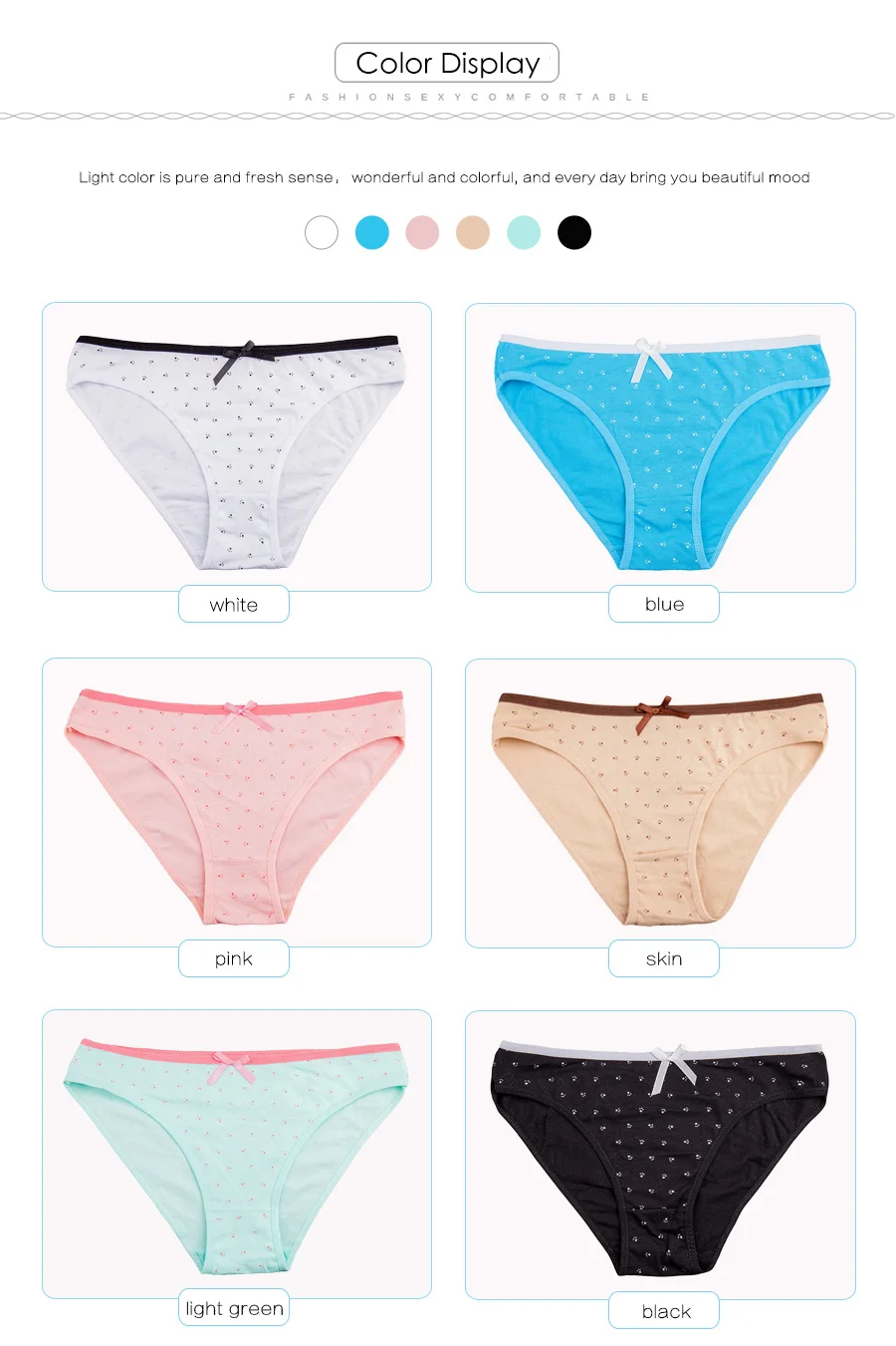 YOUREGINA Сексуальные трусы Для женщин трусы хлопковое женское нижнее белье с принтом для девочек; нижнее белье кружевные трусики с принтом и бантиком Размеры M, L, XL, 6 шт./партия