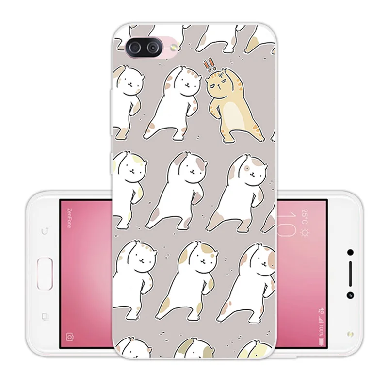 Чехол для Asus Zenfone 4 Max ZC520Kl ультратонкий TPU CuteCat задняя крышка из мягкого силикона 5 2
