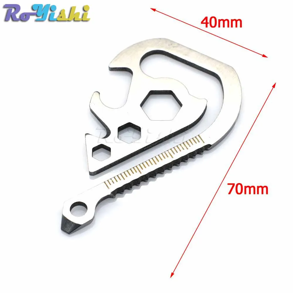 1pcs Stainless Steel Multifunction Saw Bottle Opener Belt Six Angle Wrench | Дом и сад
