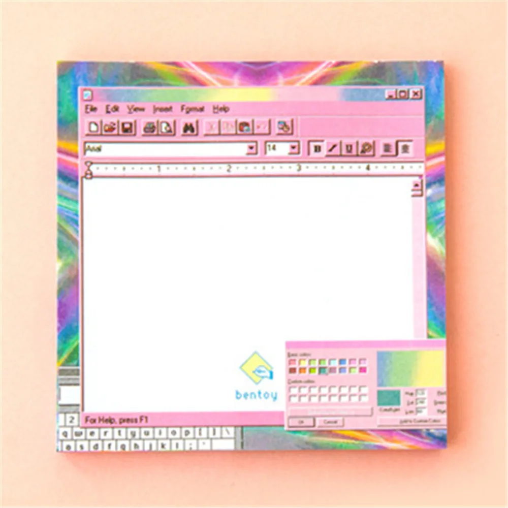 D 1 шт. компьютерный дизайн блокнот для заметок бумажный стикер Kawaii Sticky Notes Сделай Сам Скрапбукинг наклейка для письма сообщения Offfice стационарный - Цвет: D
