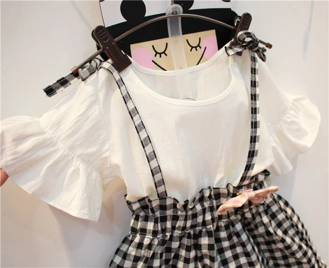 

babzapleume Summer Baby Girls Princess Dresses Toddler Clothes Plaid Short Sleeve Cute Kids Dress For Children Clothing BC1144