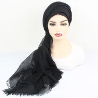 110110cm muslim headscarf thin summer hijab scarf square bandana women foulard femme musulman islamic arab wrap head scarves