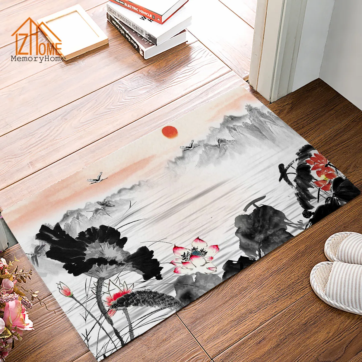 Новый китайский ландшафтный дизайн Memory Home нетканый нескользящий коврик для дома