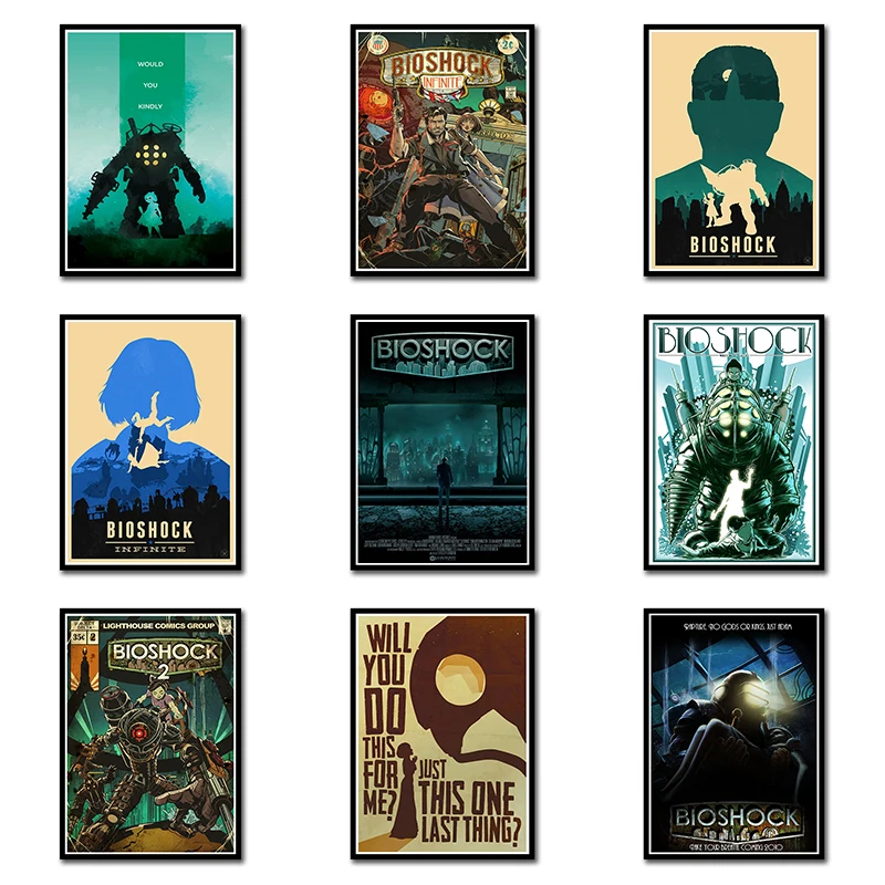 Плакат Bioshock прозрачная картина настенные наклейки украшение для дома хорошее