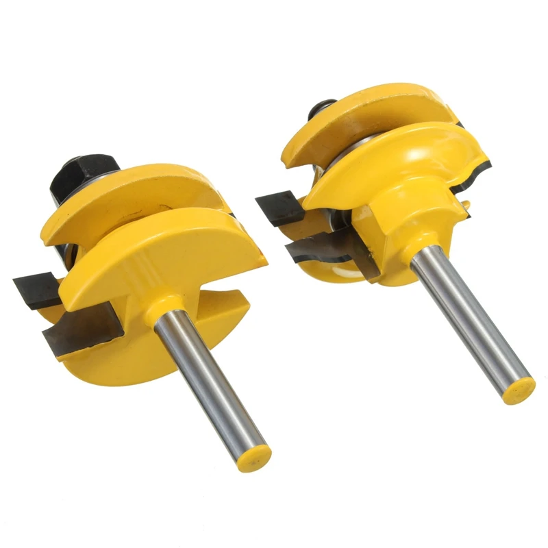 Shank Rail And Stile Wood Router Bit Set Standard Ogee Woodworking Drill Cutter Power Tool Kit 2Pcs/set 1/4 Inch | Инструменты