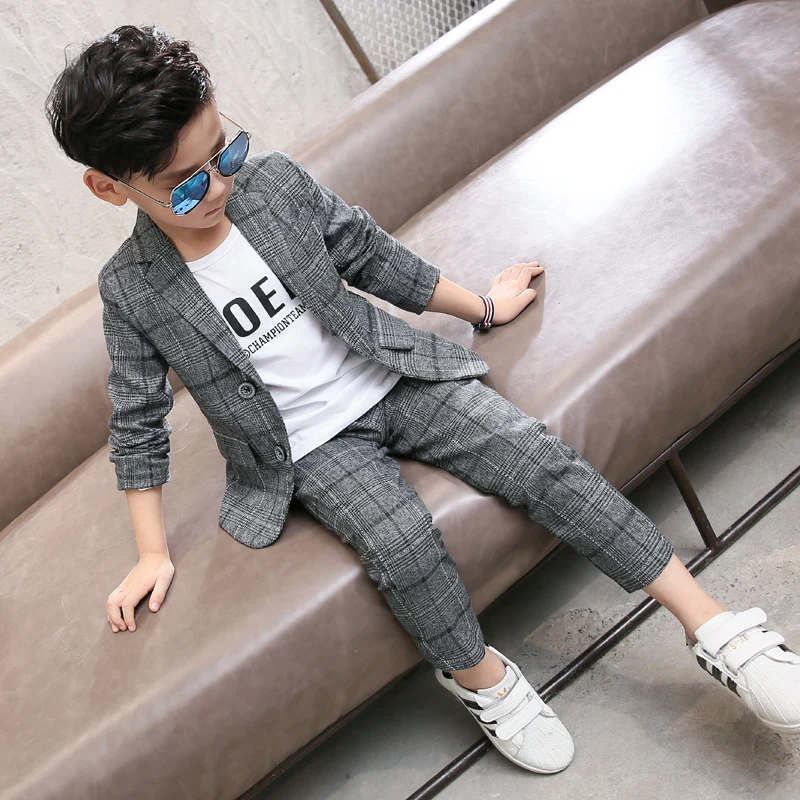 2019 Casual Kids Boys Clothing Set Spring Autumn Clothes Long Sleeve Pullover Solid Sports Suit for Children Tops &amp Pants | Детская
