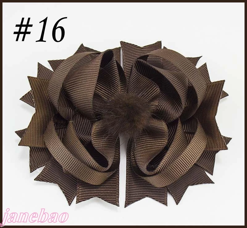 Бесплатная доставка 30 шт. банты для волос из ткани и норки с зажимами