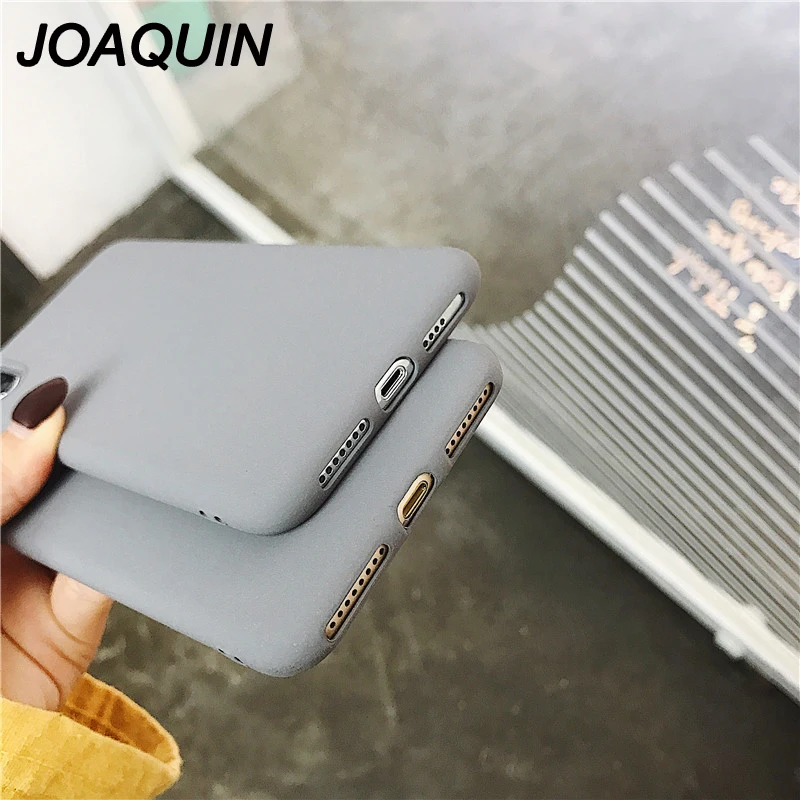 High quality Pure Gray Soft Phone Case for iphone 5 Popular Skin Ultra thin Back Covers SE 6 7 8Plus X XR XS MAX |