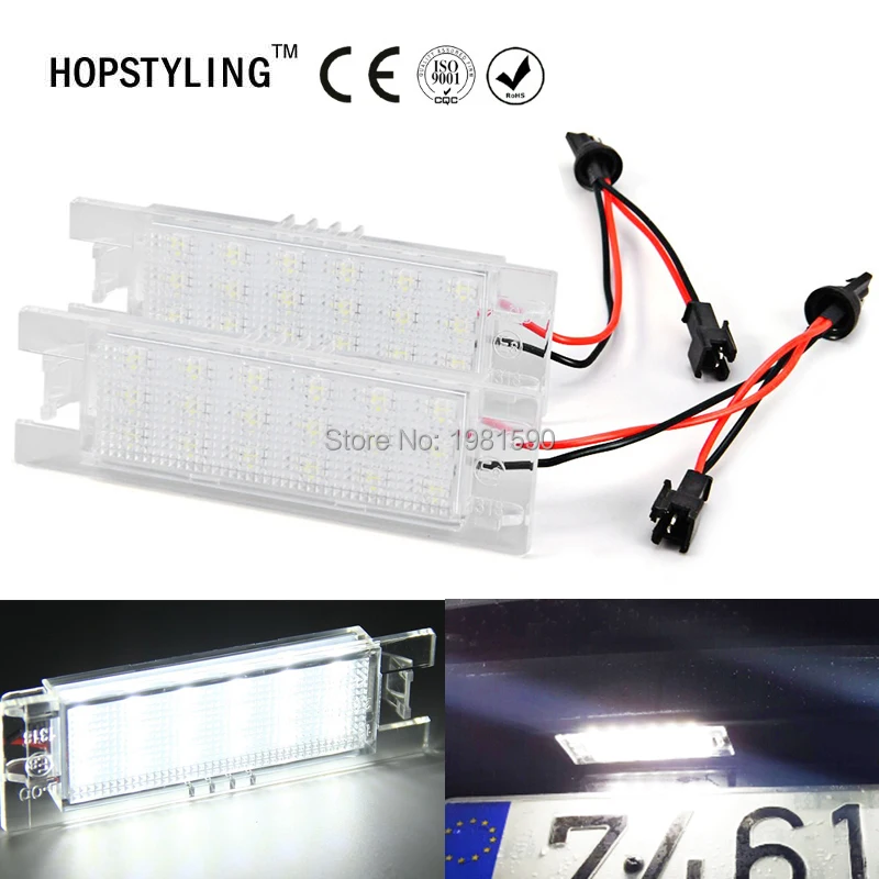 Hopstyling 2 шт. 18SMD Белый светодиодный номерной знак без ошибок для fiat Grade Punto Multipla Marea