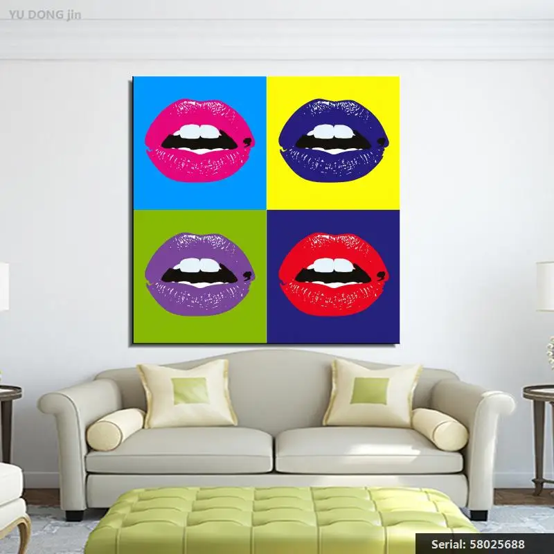 yu dong jin Andy Warhol Still life Abstract oil Painting Drawing art Spray Unframed Canvas gemstone wall airbrush 58025688 | Дом и сад