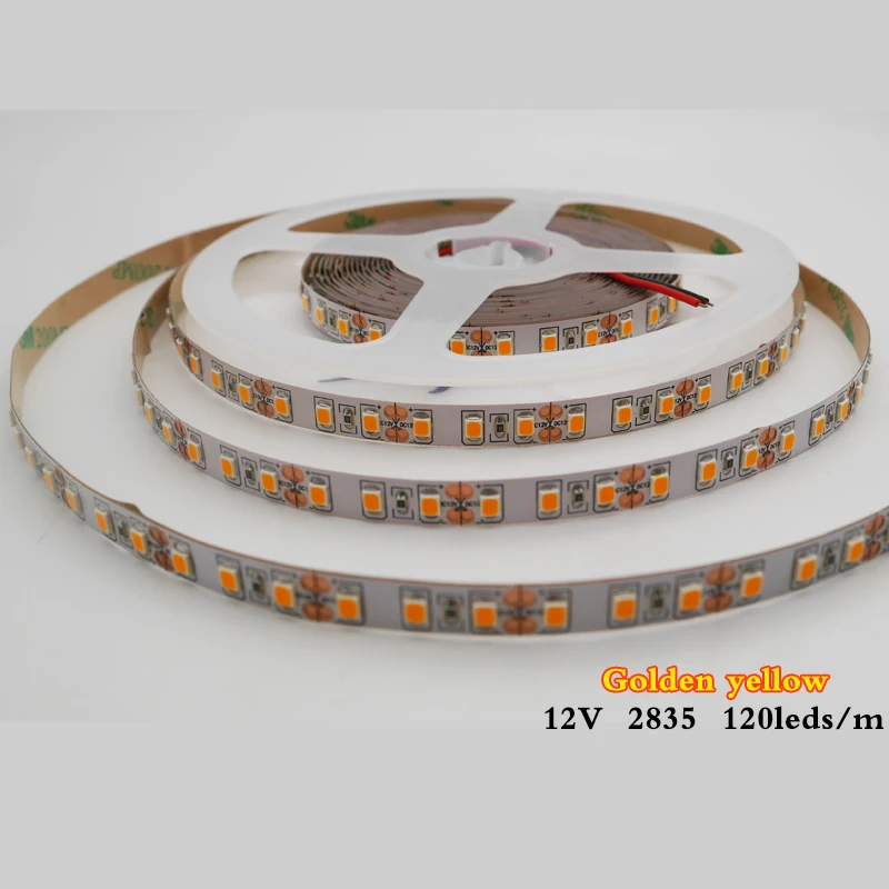 Гибкая Светодиодные ленты свет 5 м 2835 SMD DC 12 V 120 светодиодный s/M без Водонепроницаемый белый/теплый белый/натуральный белый/синий/голубой лед/золотисто-желтый