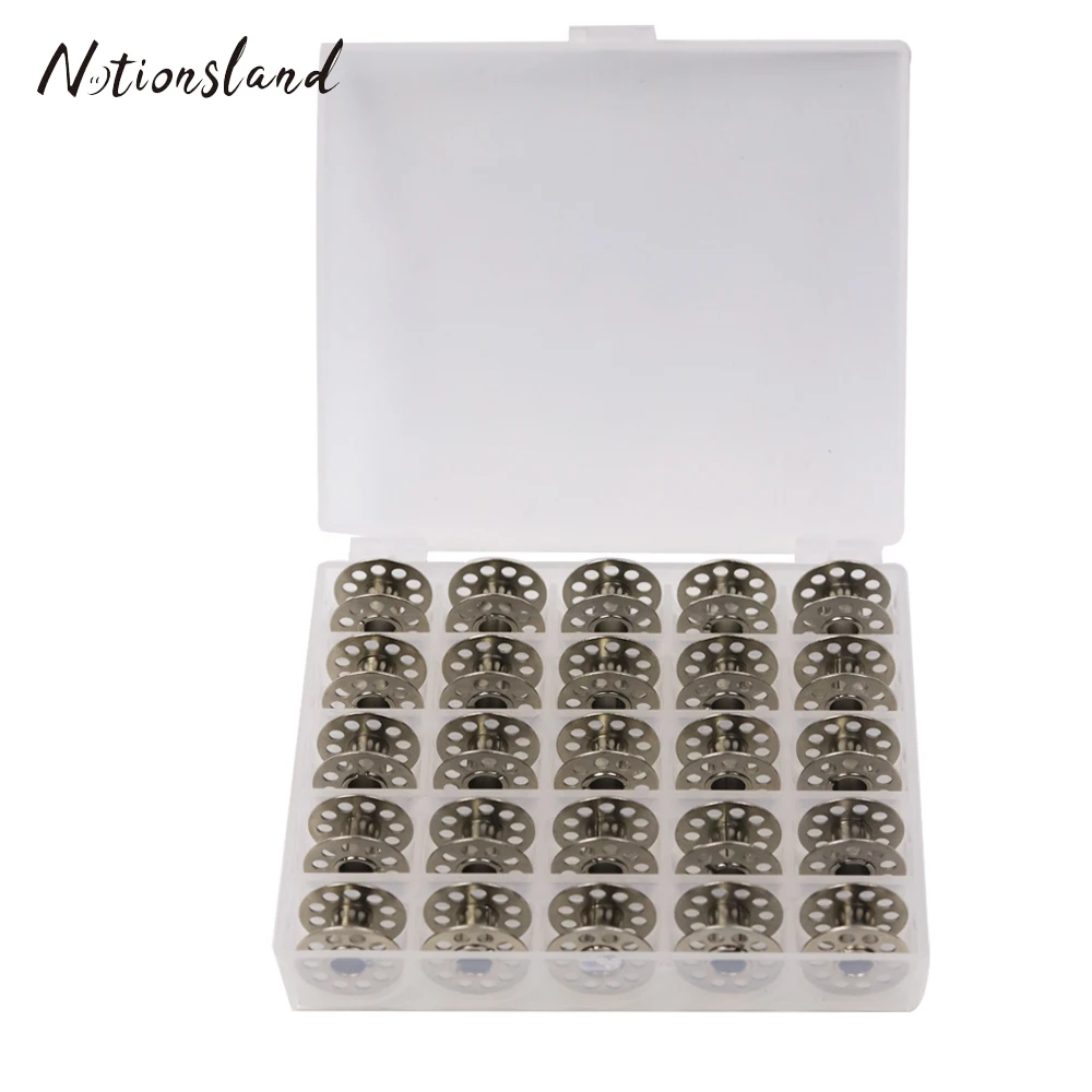Household 25pcs Stainless Steel Sewing Machine Bobbins Spools for Home Needlework Craft Tools | Дом и сад