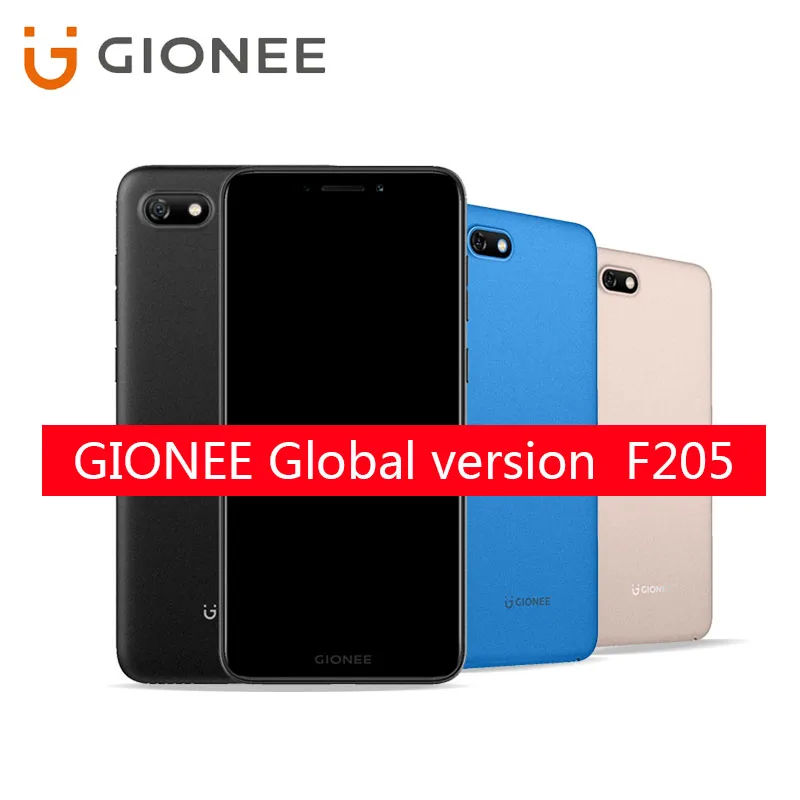 Новый Gionee F205 MT6739 16 ГБ Встроенная память 2G RAM Quad core 1 3 ГГц Android 7 Передняя камера 5MP