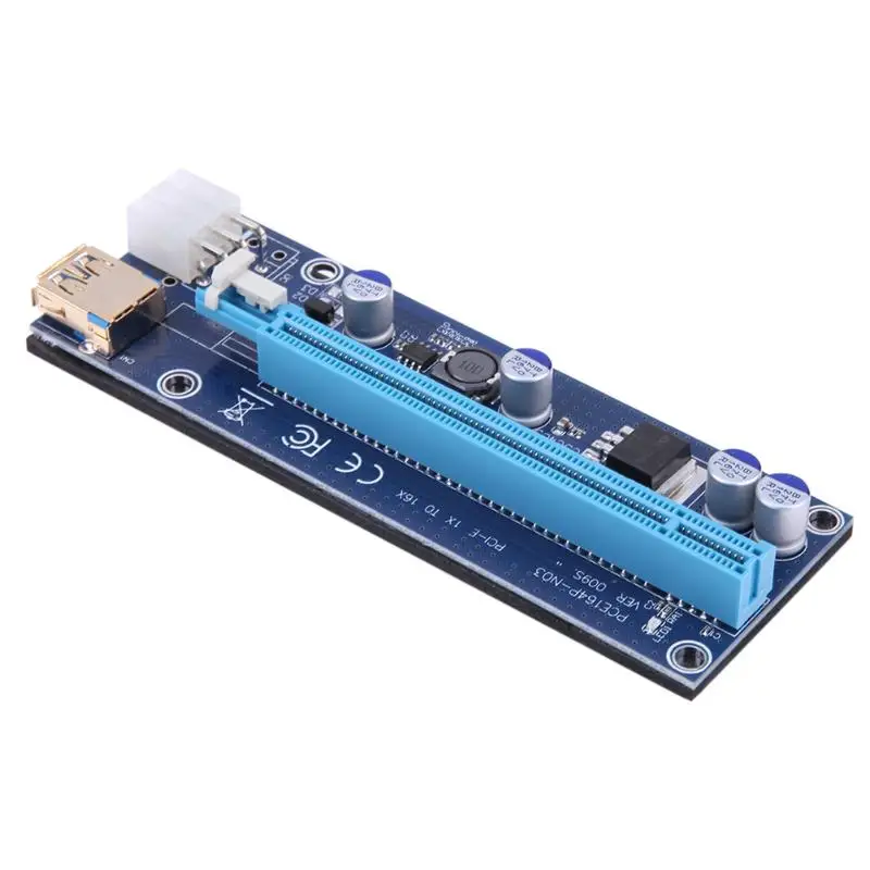 60 см PCIe PCI E Express Riser Card 1x к 16x USB 3 0 кабель для передачи данных SATA 15pin 6Pin источник