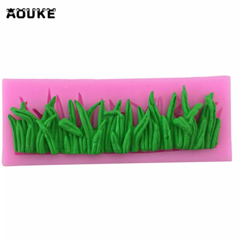 Aouke 1 шт. форма для торта с зеленой травой и газоном помадка 3D Пищевая силиконовая