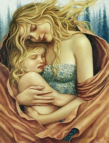 5D Diy Diamond Painting Cross Stitch Resting Mother &amp Child Needlework Embroidery Full Round Mosaic Decoration Resin Kit | Дом и сад