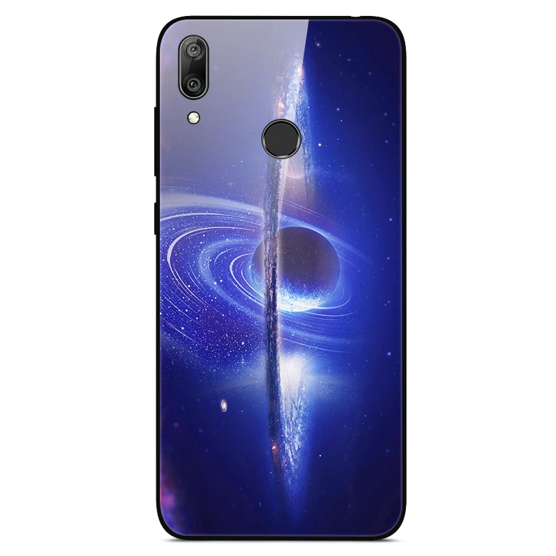 Для huawei Y7 чехол из твердого закаленного стекла окрашенный задний бампер для huawei Y7 Y 7 Y7 Prime Pro чехол из закаленного стекла
