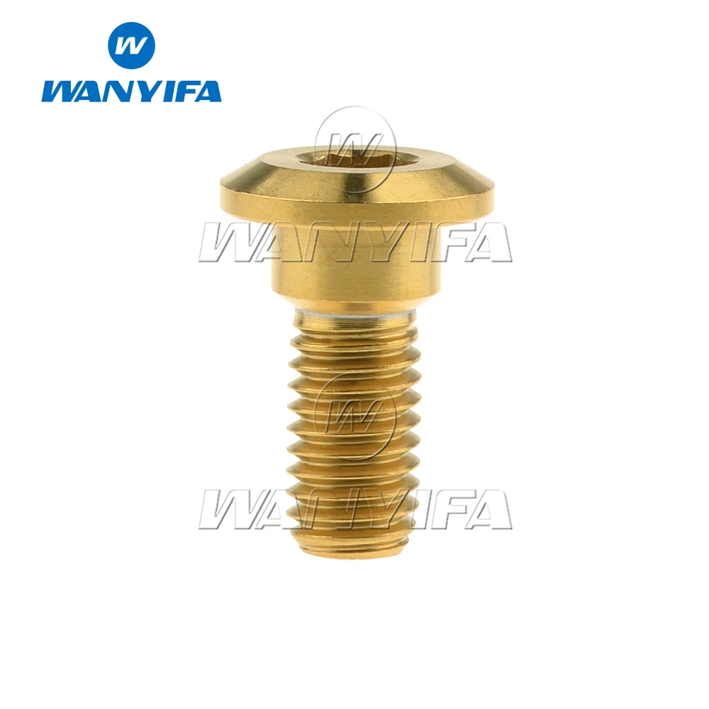 Титановый "Wanyifa" Ti M8x20 22 30 33 мм Болт Винты с шестигранной головкой для Suzuki Yamaha дисковый тормозной ротор болты - Цвет: Gold