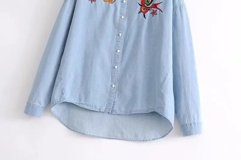 Omchion Camisa feminina 2018 Новое поступление Для женщин Джинсы для Рубашки мальчиков