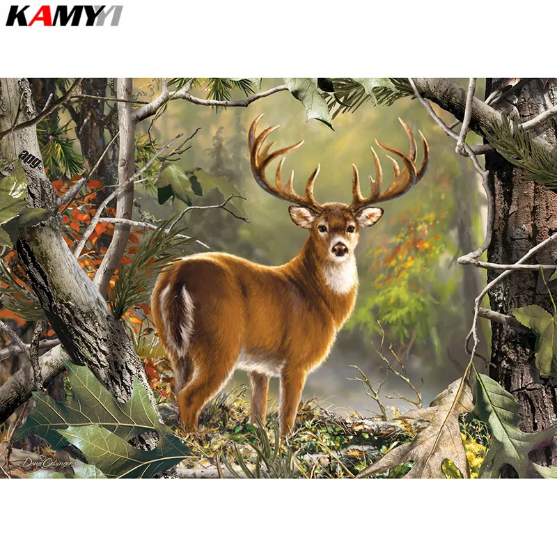 

5D DIY diamond painting cross stitch deer Full Square Diamond embroidery Needlework Rhinestone Mosaic decor