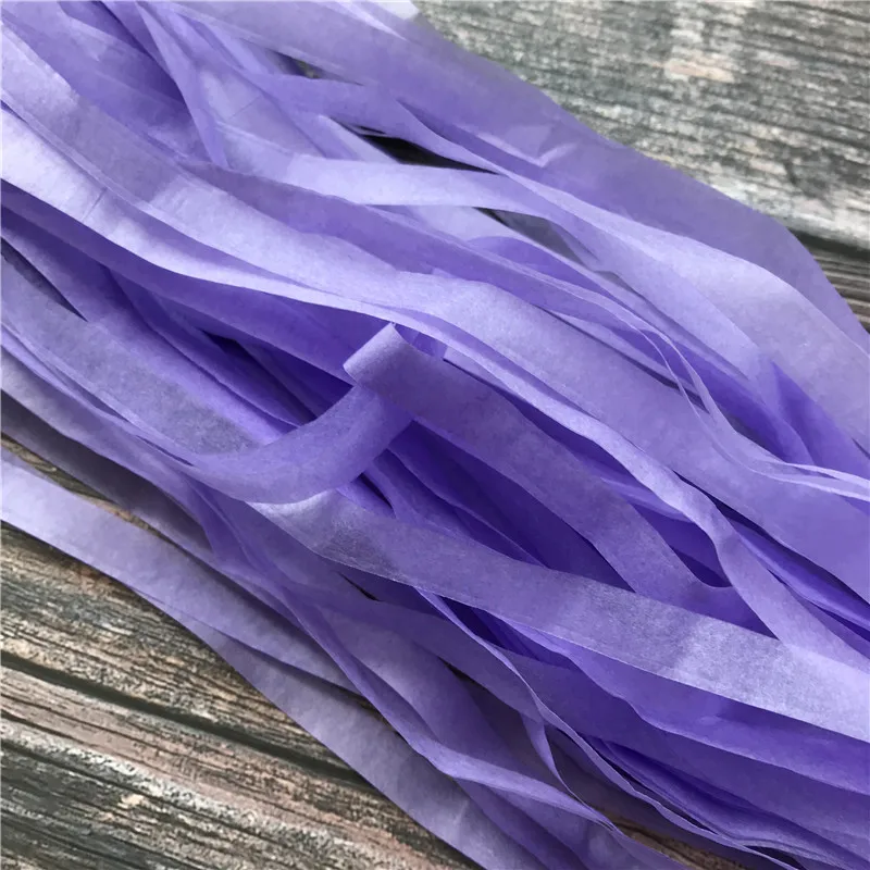 20 light purple 5 шт. 35 см гирлянда из папиросной бумаги с кистями Свадебные украшения день рождения детский душ вечерние украшения DIY товары для дома - Цвет: 20 light purple