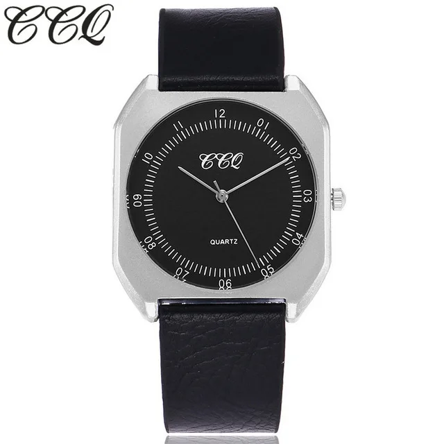 CCQ брендовые Новые Модные Простые ультра тонкие часы с циферблатом роскошные