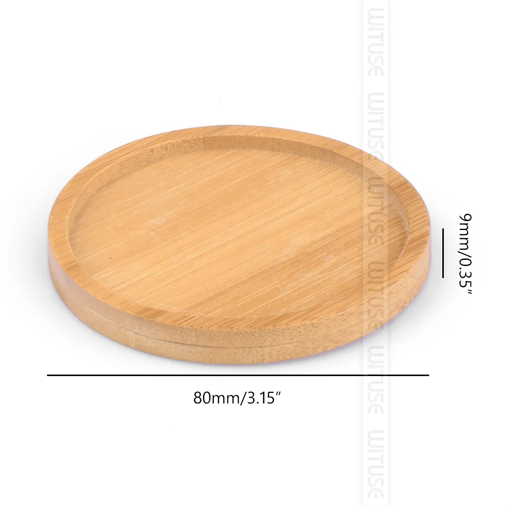 round Новинка для горшки для суккулентов, подносы для сада, Декор для дома, 12 видов, бамбуковые круглые квадратные чаши, тарелки - Цвет: round