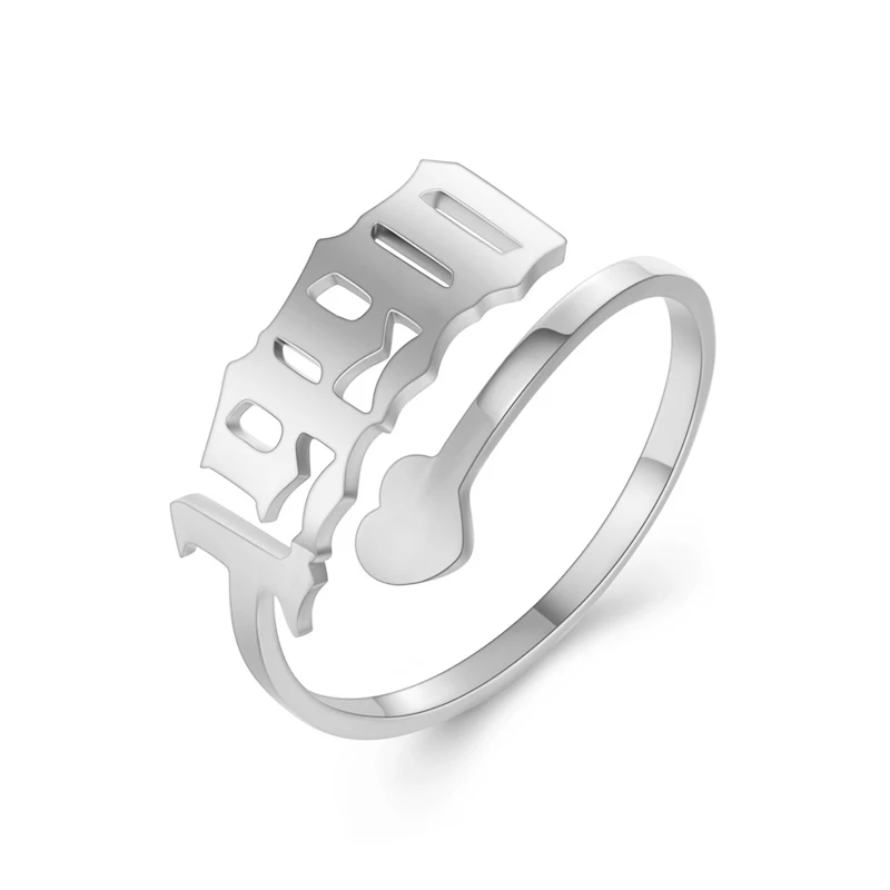 Начальный год кольцо из нержавеющей стали кольца для мужчин и женщин юбилейные