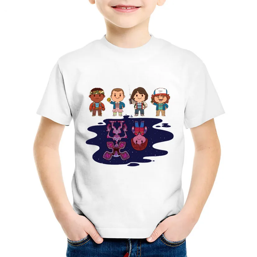 

Cartoon Print Stranger Things Character Children Funny T shirt Kids Casual Summer Tops Baby Boys/Girls Clothes,HKP5065
