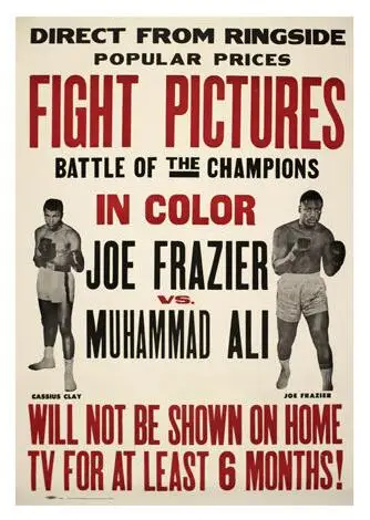 JOE FRAZIER MUHAMMAD ALI FIGHT PICTURES старинный Шелковый плакат декоративной живописи 24x36 дюймов