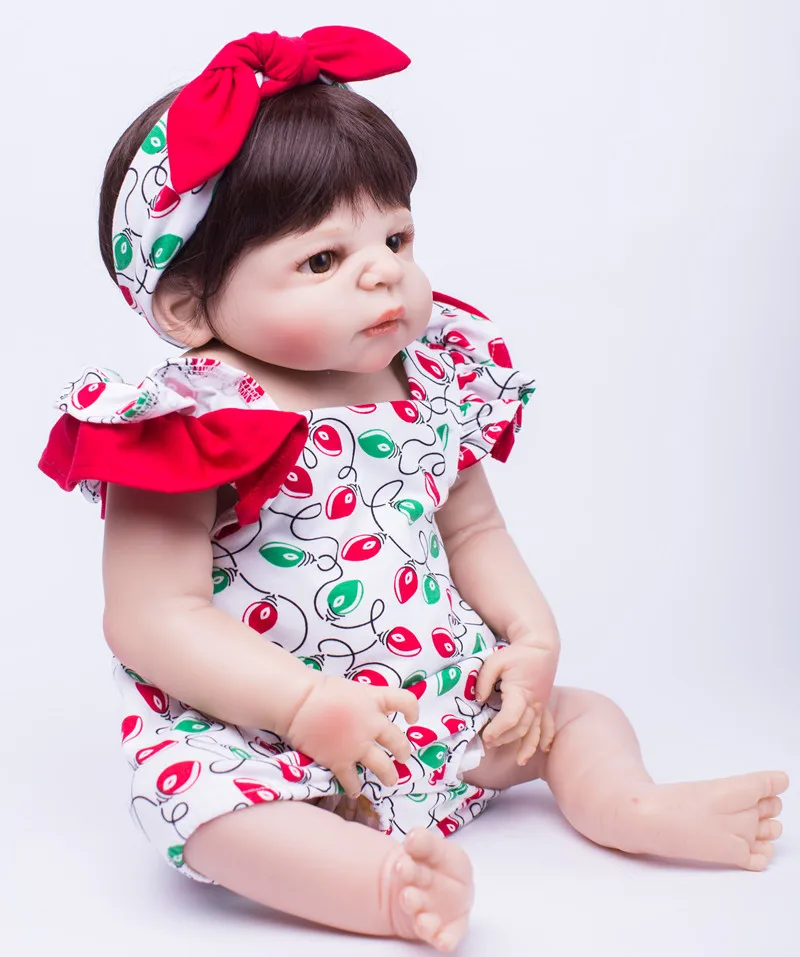BZDOLL 22 &quotполный силиконовые Reborn Baby Doll игрушки 55 см принцессы для новорожденных