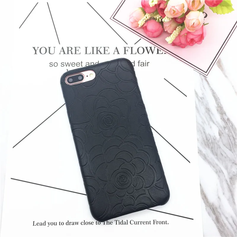 Luxury silicone soft case For Apple iphone6 6s 7 7Plus fashion slim Rose Flower iphone7Plus 6Plus woman cases shell cover |