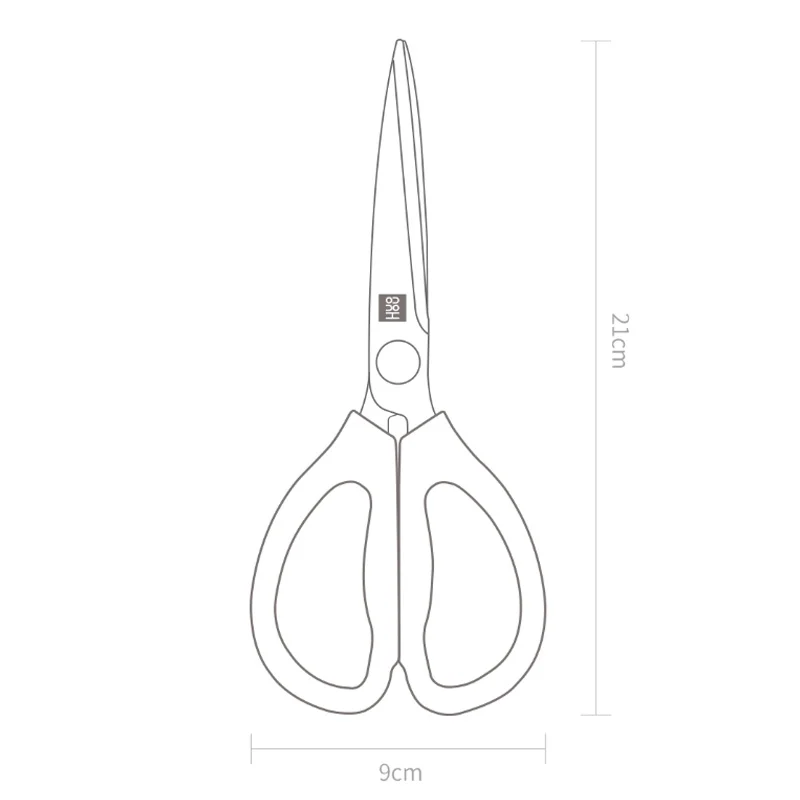 Оригинальные xiaomi mijia huohou ножницы, нож, кухонные ножницы, гибкая защита от ржавчины для фруктов/мяса, нож 21 см x 9 см
