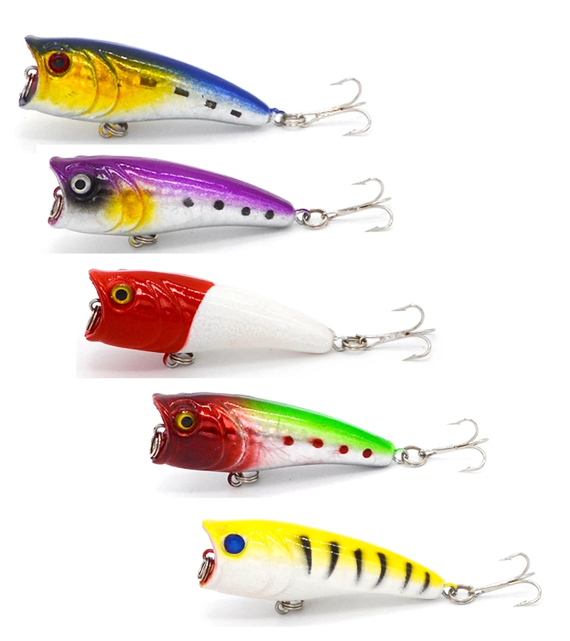 5 шт. искусственная приманка Поппер для рыбалки воблеры 6 см 7 г жесткие рыболовные